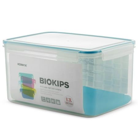 Komax Biokips 35-Cup Large Food Storage Container (280 oz.). Airtight Container Suitable for Bread, Rice, Flour, Dry, Bulk Food & Baking Supplies | Rectangular, BPA Free Storage Box With Locking