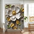 thumbnail image 4 of Tarmeek Floral Print Shower Curtain 90x180cm Polyester Waterproof Quick Dry for Bathroom Bathtub Hotel Spa Style, 4 of 7
