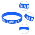Motivational Silicone Wristband Never Give Up Colored Lettering