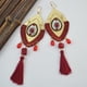 thumbnail image 4 of Encantos de declaración de moda Borla bohemia Dangle Evil Eye Hook Pendientes Rojo Yuyangstore Pendientes Tassel Hook, 4 of 6