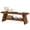 Brown, variant on Fnova 47.24 Inch Solid Wood 2-Tier Entryway Bench with A-Frame Shoe Storage, Multi-Functional Wooden Storage Bench for Entryway, Living Room, Bedroom, Dining Room