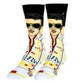 thumbnail image 2 of ODD SOX – Elvis Presley Eagle Jumpsuit Design – Novelty Crew Sock – Large – Soft Cotton Blend –, 2 of 6