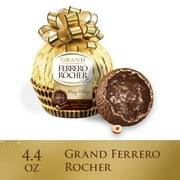 Grand Ferrero Rocher, Premium Gourmet Milk Chocolate Hazelnut, Holiday Chocolate Ornament, 4.4 oz