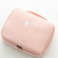 thumbnail image 3 of Multipurpose Toiletry Bag Ins Style Pouch Zipper Water Proof Storage bag Handbag Wash bag Cosmetic Bag DARK GREEN, 3 of 8