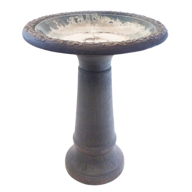 Tierra Garden 25 in. Sand Fiber Clay Bird Bath