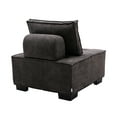 thumbnail image 5 of SESSLIFE Square Single Sofa Chair, Modular Sectional Sofa with Sturdy Backrest and Removable Pillows, Armless Lazy Chair with Rubber Wood Legs for Bedroom Living Room(Polyester, Gray), 5 of 10