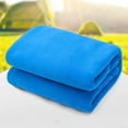 thumbnail image 1 of pitrice Doublure de Sac de Couchage en Molleton Doux Affaires Randonnée Couverture Thermique de Camping Bleu, 1 of 9