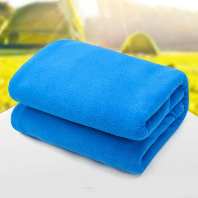 pitrice Doublure de Sac de Couchage en Molleton Doux Affaires Randonnée Couverture Thermique de Camping Bleu