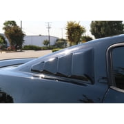 Ikon Motorsports Compatible with 05-14 Mustang Panel Translucent Smoked Rear Quarter Side Window Louvers Scoop Cover Vent Slotted 2005 2006 2007 2008 2009 2010 2011 2012 2013 2014