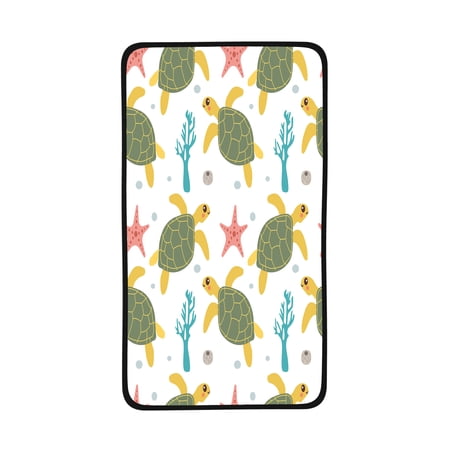 16x28in Coral Velvet Towels Oceanic Turtle Soft Microfiber Coral Velvet Towel Decor for Bathroom Laundry Room Decor