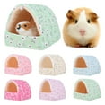 thumbnail image 6 of Soft Comfortable Winter Rabbit Squirrel Guinea Pig Nest Warm Mat Small Animal Sleeping Bed Hamster House BLUE S, 6 of 8