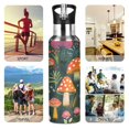 thumbnail image 7 of Yayeee 20oz Insulated Water Bottle Double Wall Stainless Steel with Flip Straw Lid, Orange Mushroom, 7 of 7