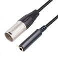 thumbnail image 2 of Cable XLR macho a hembra de 1/4 de pulgada, cable de audio macho de 3 pines a conector hembra de 6,35 mm, cable de audio XLR macho a micrófono de 6,35 mm, 2 of 8