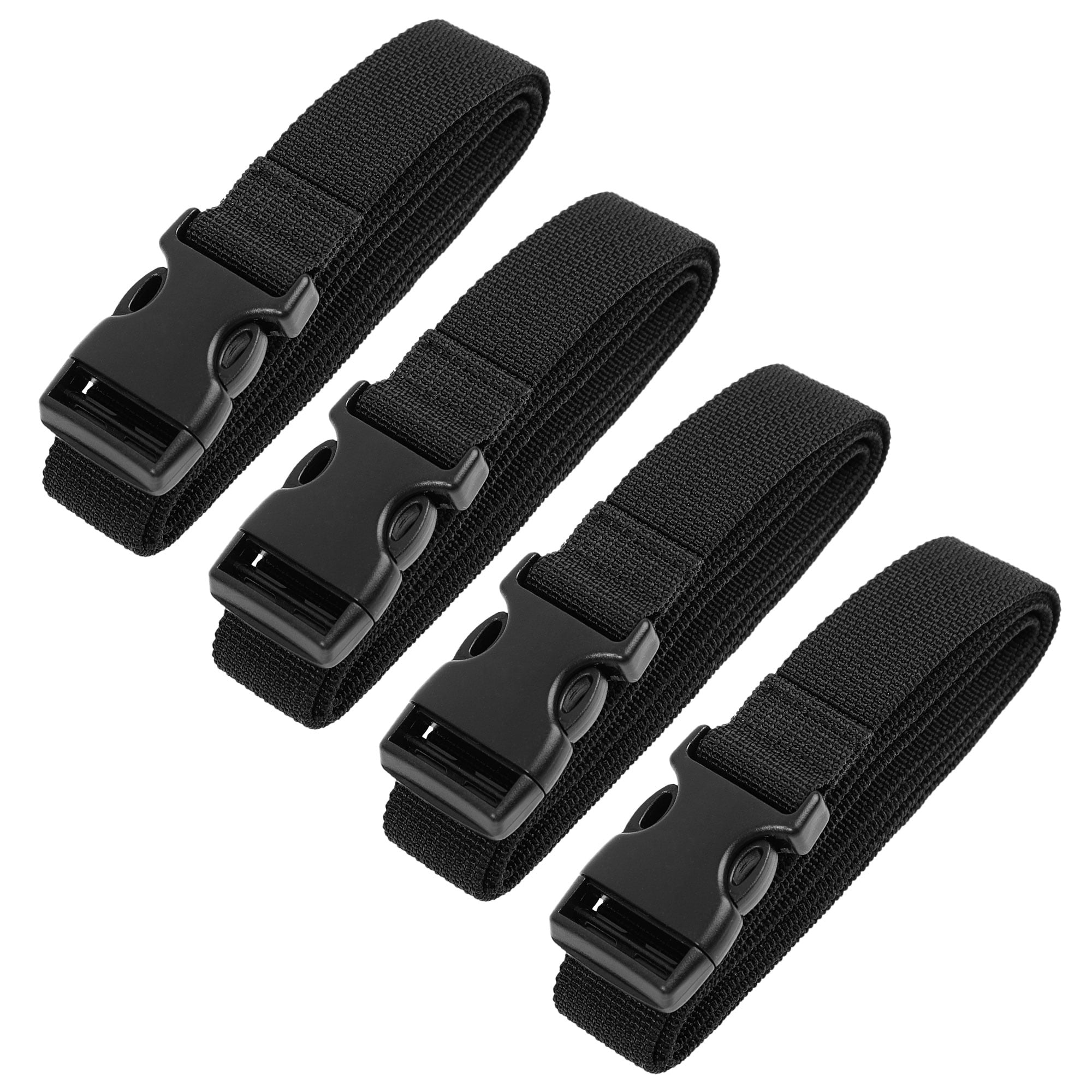Unique Bargains 1x40 Inch Utility Strap with Buckle Belt for Packing Black 3 Pack