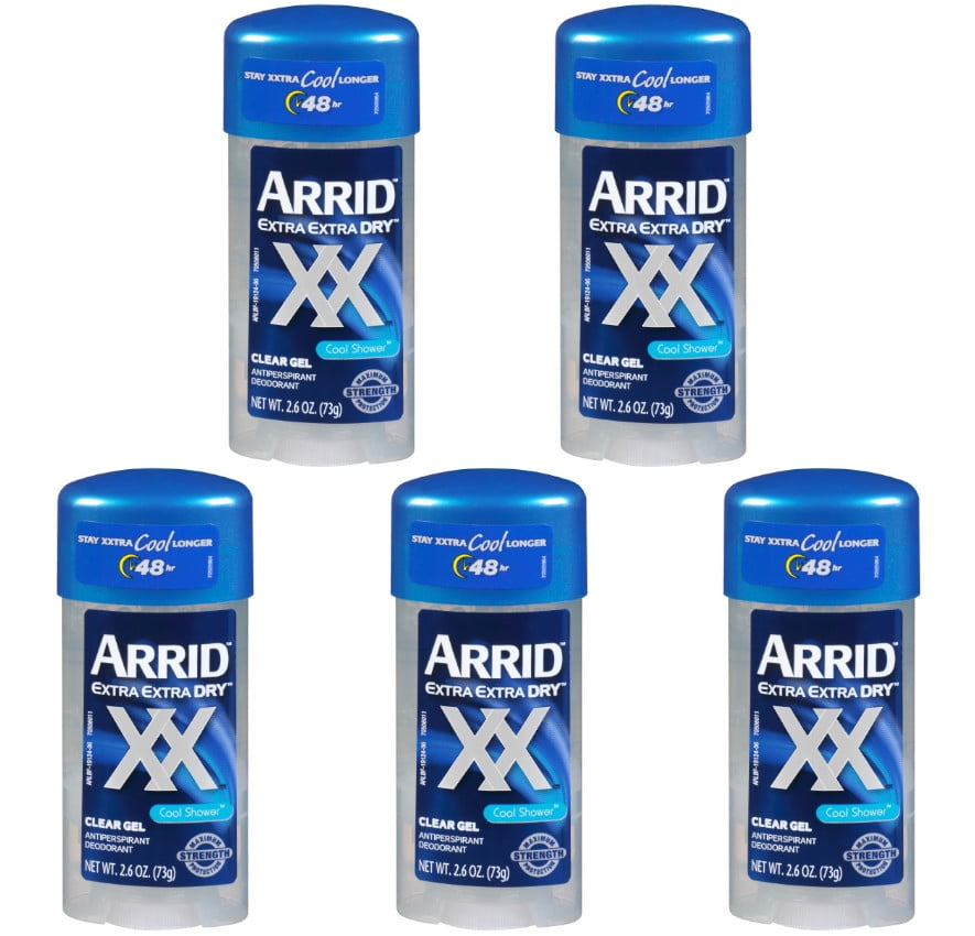 ARRID Extra Extra Dry Cool Shower Clear Gel Deodorant, 2.6 oz (Pack of