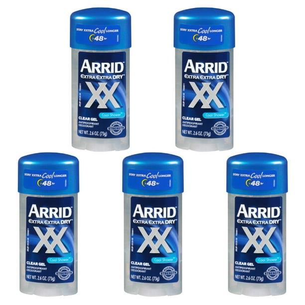 ARRID Extra Extra Dry Cool Shower Clear Gel Deodorant, 2.6 oz (Pack of
