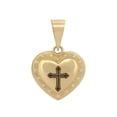 thumbnail image 1 of Dije Corazón Cruz Puntos Mediano Oro Sólido 10k, 1 of 3