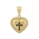 thumbnail image 1 of Dije Corazón Cruz Puntos Mediano Oro Sólido 10k, 1 of 3