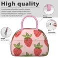 thumbnail image 4 of Lunch Bag Women Office Lunch Cooler Bag Portable Large Cooler Tote for Healthy Eating Enthusiasts with Side Pockets for Work Office Picnic Strawberry, 4 of 7