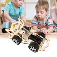 thumbnail image 1 of Juguete de experimento científico de rompecabezas ensamblado de coche de carreras de madera eléctrico DIY Likrtyny juguetes de los niños, 1 of 6