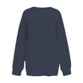 thumbnail image 5 of Mohiass Sweatshirts for Women No Hood Plain Fall Long Sleeve Pullover Casual Crewneck Trendy Side Pockets Shirts Navy S, 5 of 5