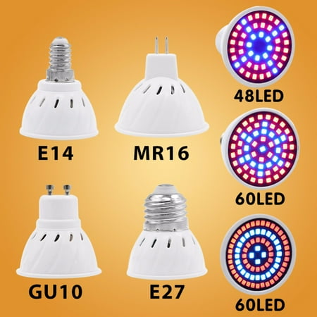 

Toyella LED Plant Growth Lamp Cup 48 60 80smd2835 Plant Cultivation Promotes Growth Spotlight Fill Light 80LED GU10