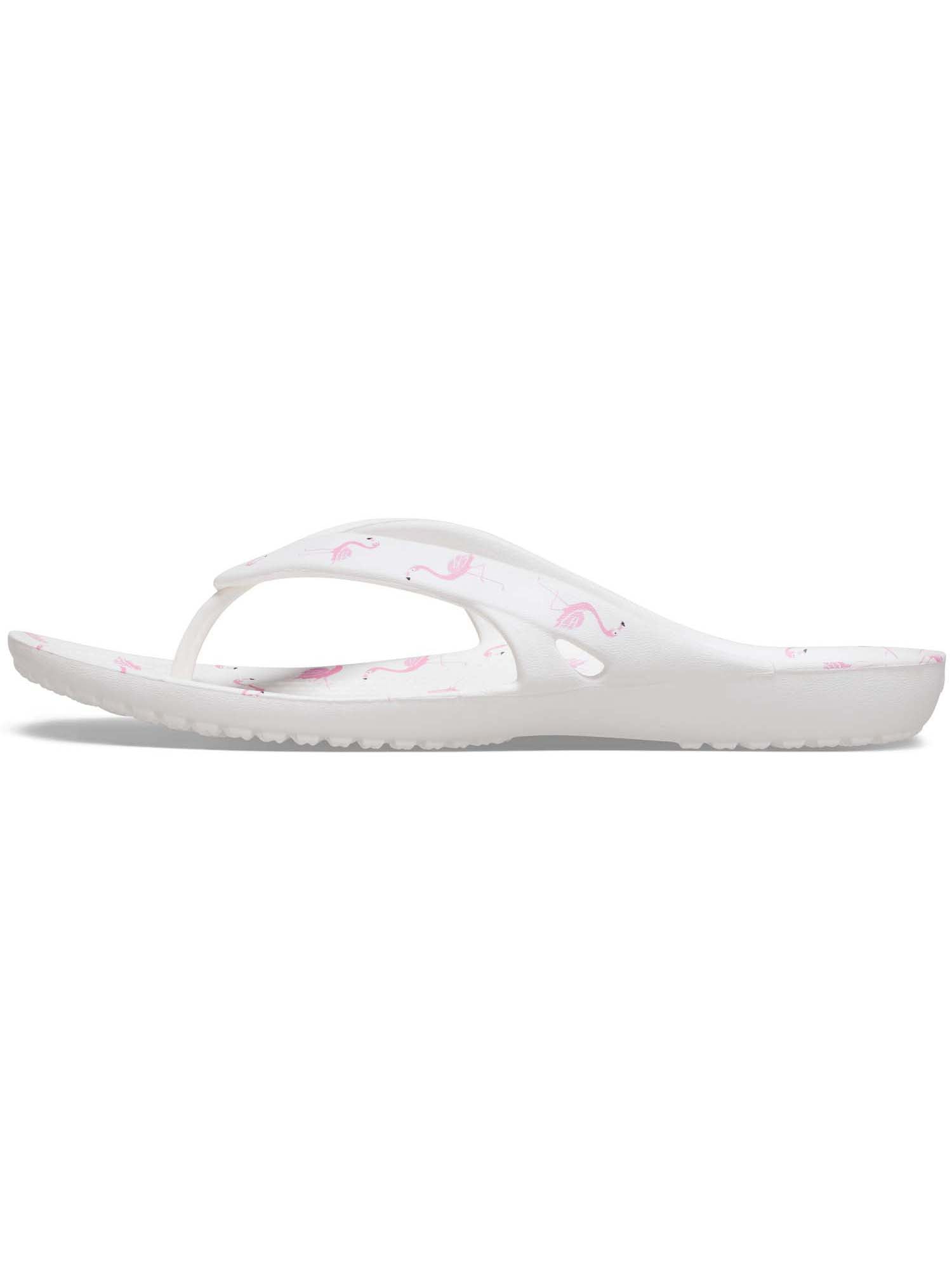 Crocs Women's Kadee Ii Graphic Flip Flops White/Flamingo