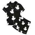 thumbnail image 4 of LUOGENLI Girls Pajamas Size 14-43 Girls Pajama Set Short Sleeve Sleepwear for Home and Nighttime Comfort Girls Pajamas Size 6-12 Black Size 8-9 Years, 4 of 4