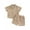 Brown, variant on Baby Boy Cotton Linen Shorts Set 6 12 18 24M Short Sleeve Button Down T-Shirt Tops and Shorts Summer Outfit 2PCS Clothes Set