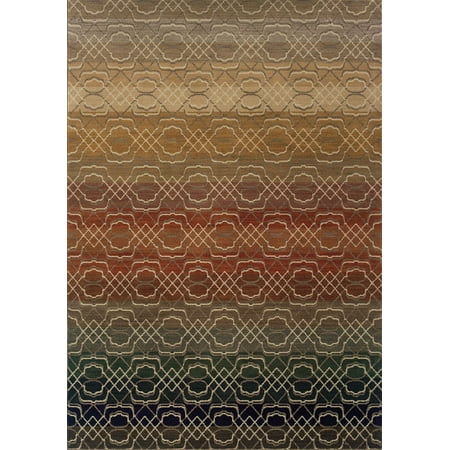 Sphinx Kasbah Area Rug 3945B Brown Stripes Lattice 9  10  x 12  10  Rectangle Manufacturer: Sphinx RugsCollection: Kasbah RugsStyle:Kasbah: 3945B Brown Specs: 100% NylonOrigin: Made in United StatesThe Kasbah Area Rug collection from Sphinx by Oriental Weavers is an exciting collection of carpets that feature unique designs and rich color. These 100% Nylon area rugs are space-dyed in a collection of colors including tangerine  mustard  indigo blue and ivory. Offering a combination of abstract art looks  tiled motifs and modern tribal elements this collection is perfect for bringing a global feel to your home.