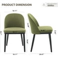 thumbnail image 2 of Upholstered Dining Chairs Set of 6,Modern Fabric Dinner Chairs with Wood Legs,Large Dining Room Kitchen Chairs with High Back and Deep Seat for Dining Room Kitchen Restaurant,Green, 2 of 8