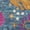 Blue & Pink, variant on 9 x 12 ft. Floral Power Loom Rectangle Area Rug, Teal & Gold