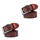 thumbnail image 4 of Cinturón Masculino Sonducket Resistente al Desgaste PU Rojo Marrón 115cm, 4 of 6