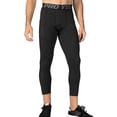 thumbnail image 2 of Men's Compression Pants Men Sports Baselayer Tights Active Running Workout Capri Leggings with Pocket, 3 Pack, 2 of 7