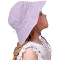 thumbnail image 3 of Kids Sun Hat Baby Wide Brim Cap Summer Beach Bucket Hat Infant Foldable Fishing Hat Adjustable Toddler Hat, 3 of 7
