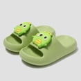 thumbnail image 6 of Djtdsds Kids Dinosaur Slide Sandals Soft Non- Open-Toe Slippers Color:Green,Size:6-7 Years, 6 of 8