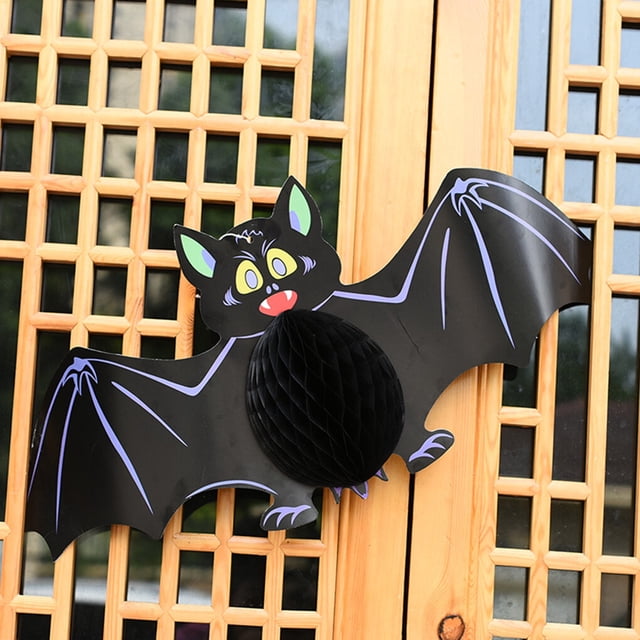 pitrice Happy Halloween Paper Hanging Lantern Ghost Hanging Pumpkin Bat Spider Props Paper for Trees Bar DIY Accessory