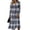 Blue, variant on Summer Dresses for Women Long Sleeve V Neck Wrap Crossover Wedding Dresses Elegant Formal Wrap Dress