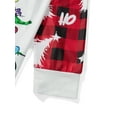 thumbnail image 4 of Christmas Family Pajamas Matching Set Long Sleeve Tree Letters Print T-shirt with Plaid Pants Sleepwear Loungewear, 4 of 10