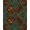 Orange Black Green, Pattern 10, variant on ODIKA Tibetan Striped Predator Serpent Duel Ornamental Snake Tiger Stain Resistant Low Profile for Dorm Room, Small Living Apartment