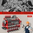 thumbnail image 2 of Power Tool Organizer With Charging Station, Heavy Duty Steel, 6 Drill Sizes, 6 Sockets, Easy Install Garage Storage Rack, Red, 2 of 7