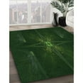 thumbnail image 3 of Ahgly Company Machine Washable Indoor Round Transitional Deep Emerald Green Area Rugs, 7' Round, 3 of 7