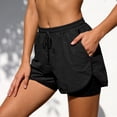 thumbnail image 7 of Mnuaqn Women Running Shorts Flowy Pleated Athletic Shorts Summer High Waisted Tennis Sporty Workout Gym Shorts (Black, L), 7 of 7
