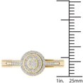 thumbnail image 4 of 1/6 Carat T.W. Diamond Cluster Double Halo 10kt Yellow Gold Engagement Ring, 4 of 5