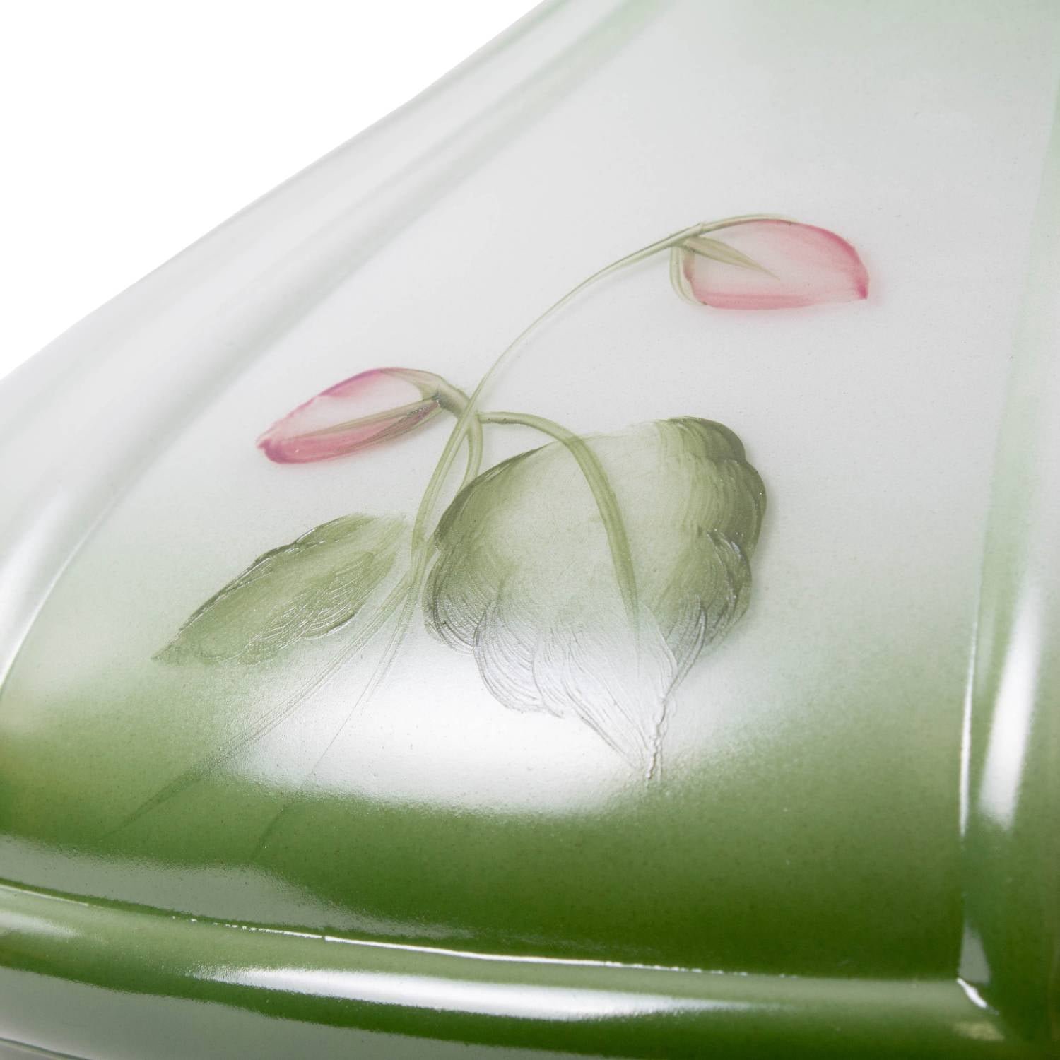 Aladdin 10" Green Violets Glass Lamp Shade N667