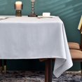 thumbnail image 3 of BALCONY & FALCON Rectangular Tablecloth Fine Yarns Linen Waterproof Tablecloth, Silver, 90" x 132", 3 of 9