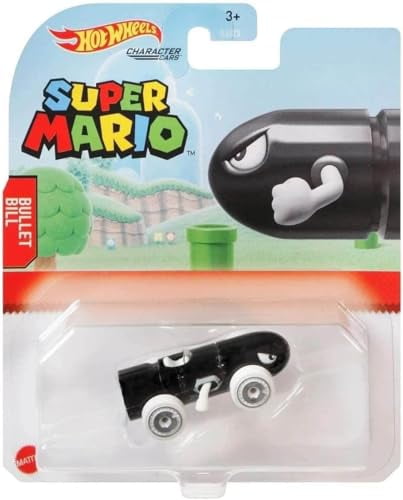 Hot Wheels Super Mario Character Cars Collection, 6-Pack Die-Cast Toy Vehicles, Ages 3+