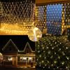 thumbnail image 5 of Solar Outdoor Light Net, 3x2m 200 LED Mesh Net Fairy Lights, 8 Modes Christmas Lighting for Christmas Tree, Shrubs, Garden, Patio, Window Decorations (Warm White), 5 of 5