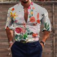 thumbnail image 1 of Nueva camisa de manga larga con botones y estampado 3D de rosas y cuello alto para hombre, moda de verano vaion, ropa de ocio para hombre de alta calidad, 1 of 6