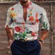 thumbnail image 1 of Nueva camisa de manga larga con botones y estampado 3D de rosas y cuello alto para hombre, moda de verano vaion, ropa de ocio para hombre de alta calidad, 1 of 6